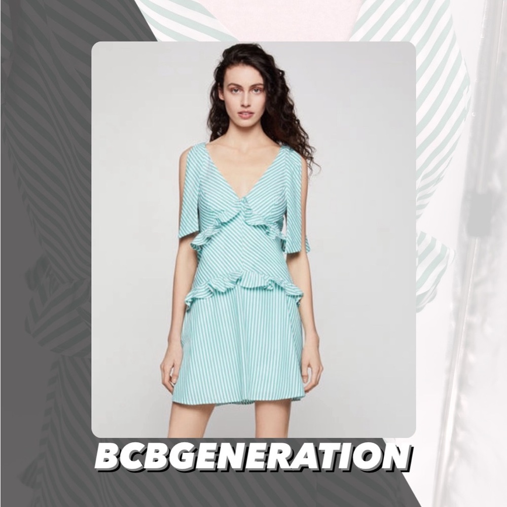 NWT BCBGeneration Tie Shoulder Mini Dress